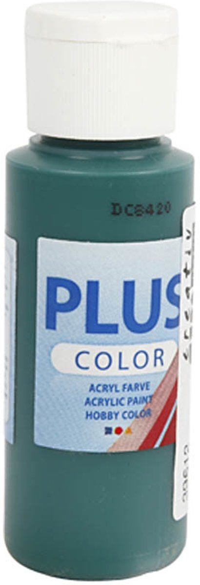 Plus Color acrylverf, dark green, 60ml [HOB-39612]